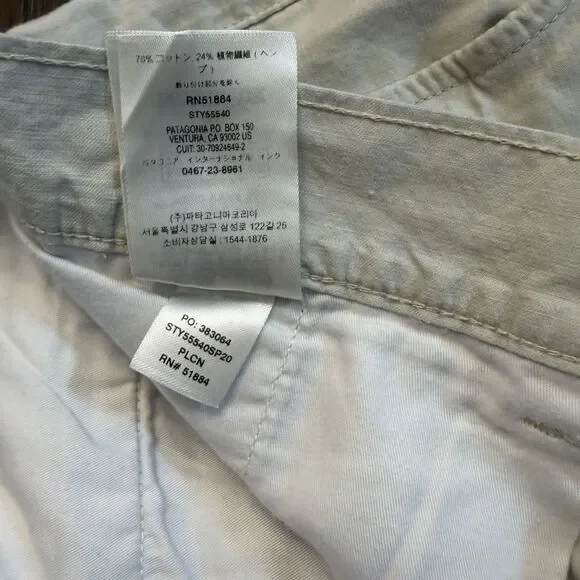 Patagonia Pants Mens 34x32 Khaki Organic Cotton Hemp Chino Casual 55540SP20 - Picture 6 of 10